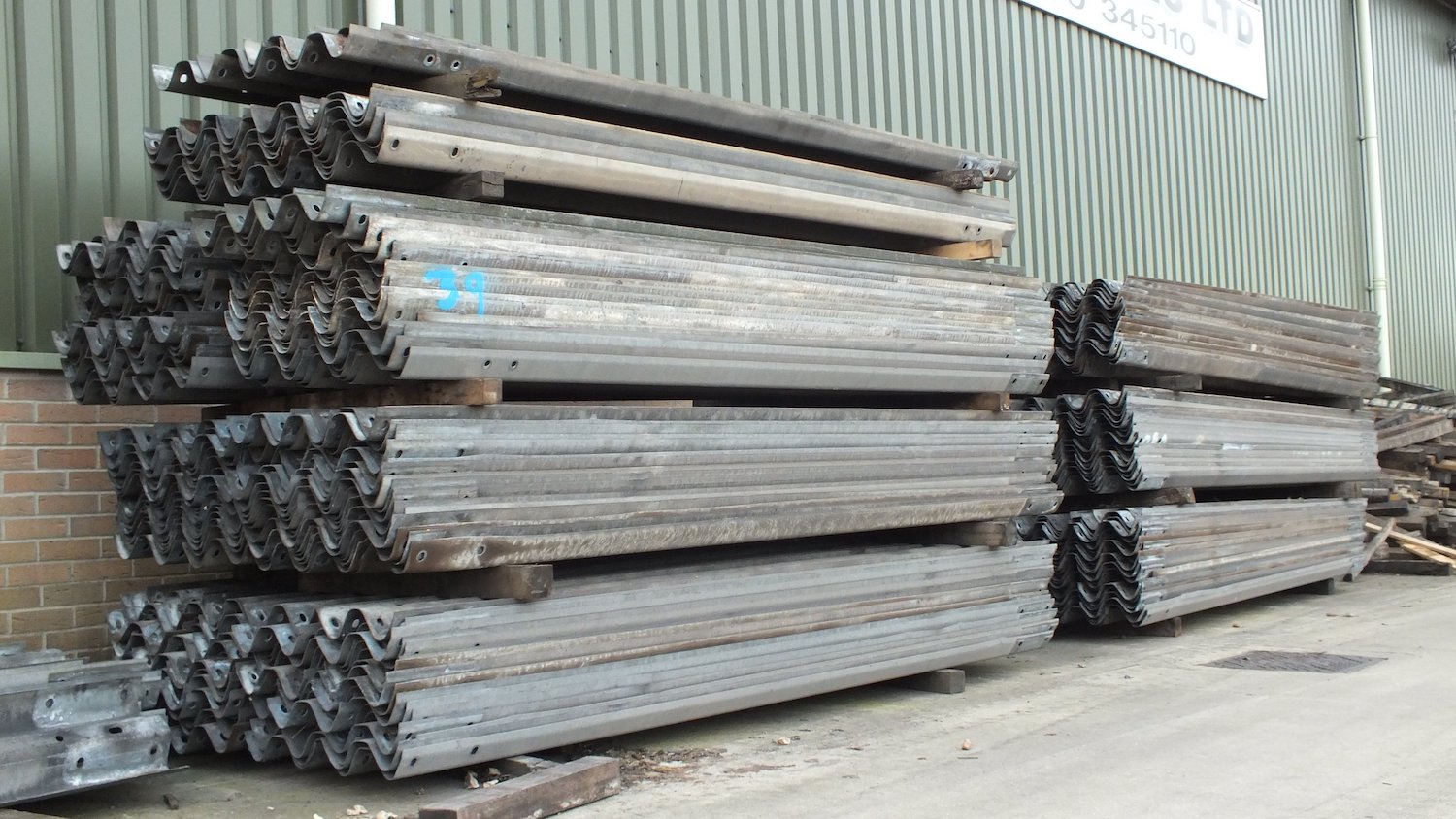 metal motorway barrier in stock